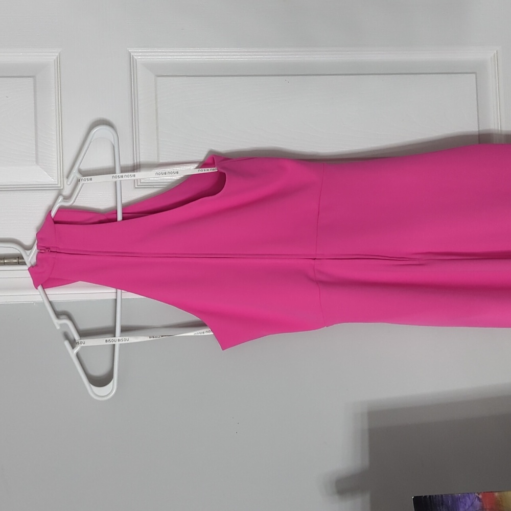 bisou bisou hot pink halter cocktail dress - Picture 3 of 3